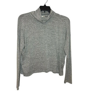 Banana Republic luxspin cozy pullover shirt turtleneck space dyed gray large